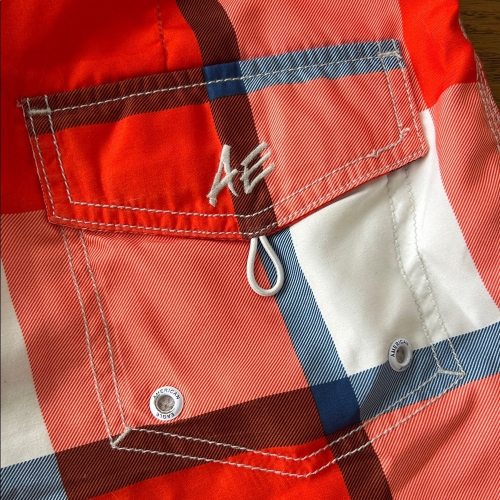Men's Red Plaid Shorts - Picture 6 of 6